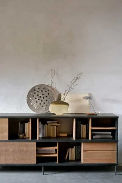 Sideboard Oscar Teak massiv B 224 cm