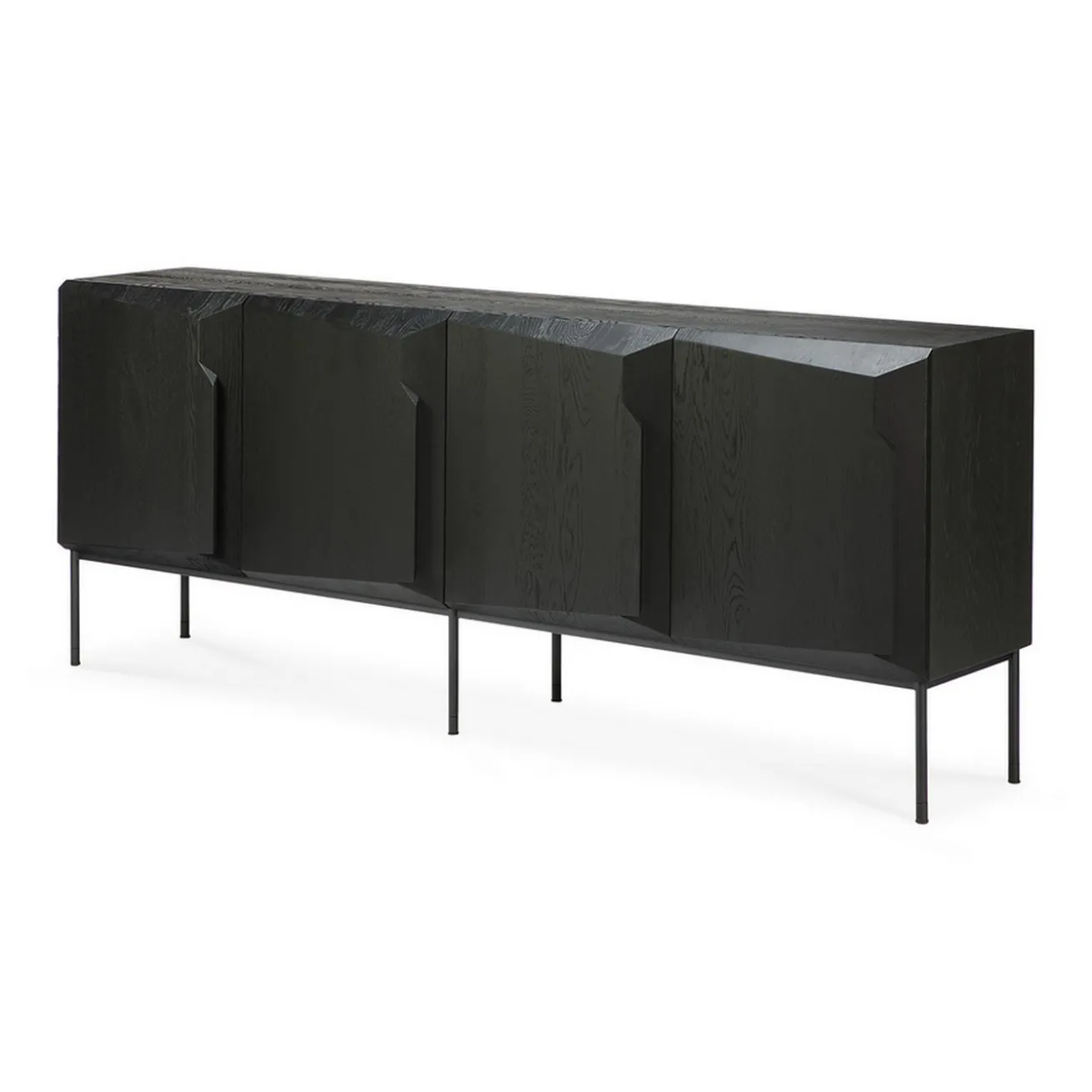 Sideboard Stairs Eiche schwarz B 200 cm