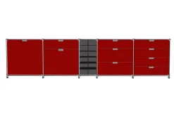 Sideboard System 180 rot B 327 cm