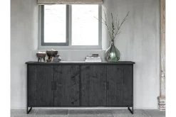 Sideboard Timeless Black Teak schwarz B 190cm