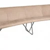 Sitzbank Betty oval Leder taupe 200 cm