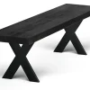 Sitzbank DEN Eiche schwarz 180cm