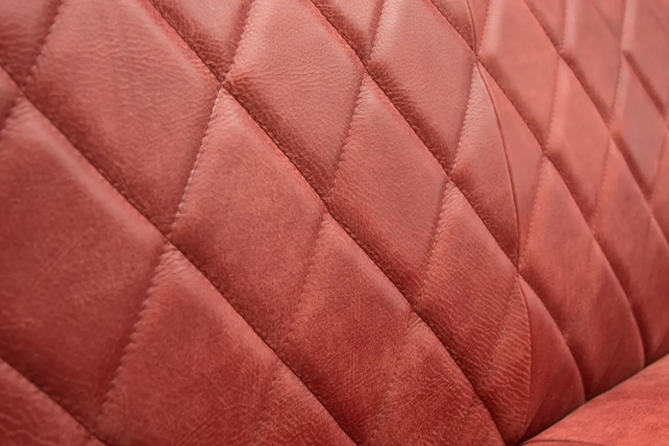 Sitzbank Ora 3-Sitzer Leder rot