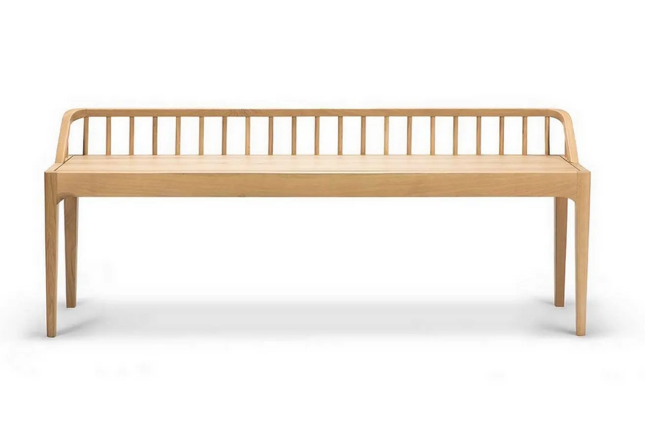Sitzbank Spindle Eiche massiv natur