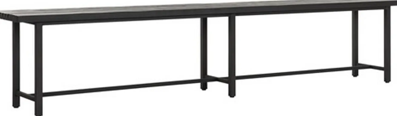 Sitzbank Timeless Black Teak schwarz B 240 cm