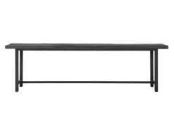 Sitzbank Timeless Black Teak schwarz B 215 cm