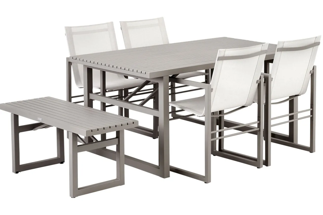 Sitzbank Vevi Aluminium beige 200cm
