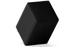 Sitzhocker Basic Leder schwarz