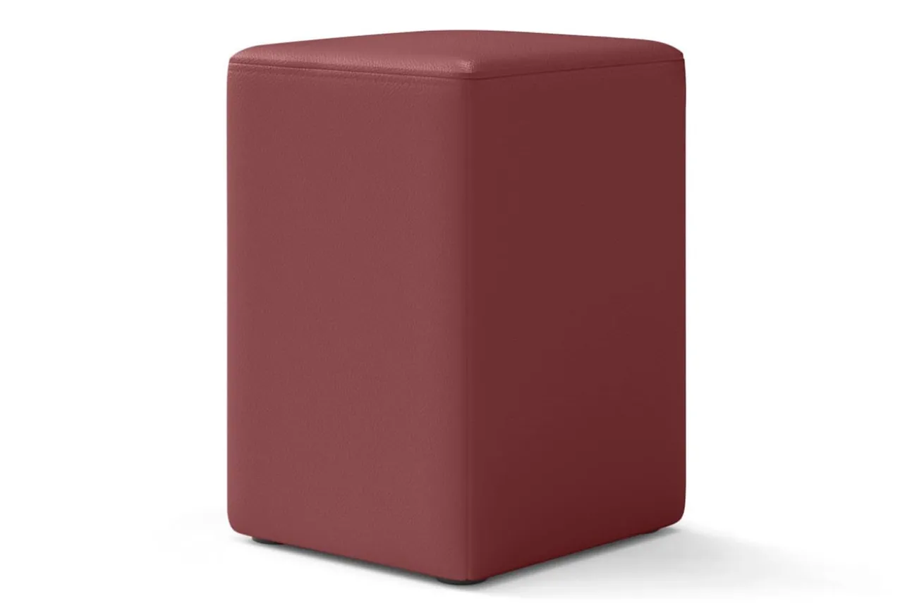 Sitzhocker Leder bordeaux