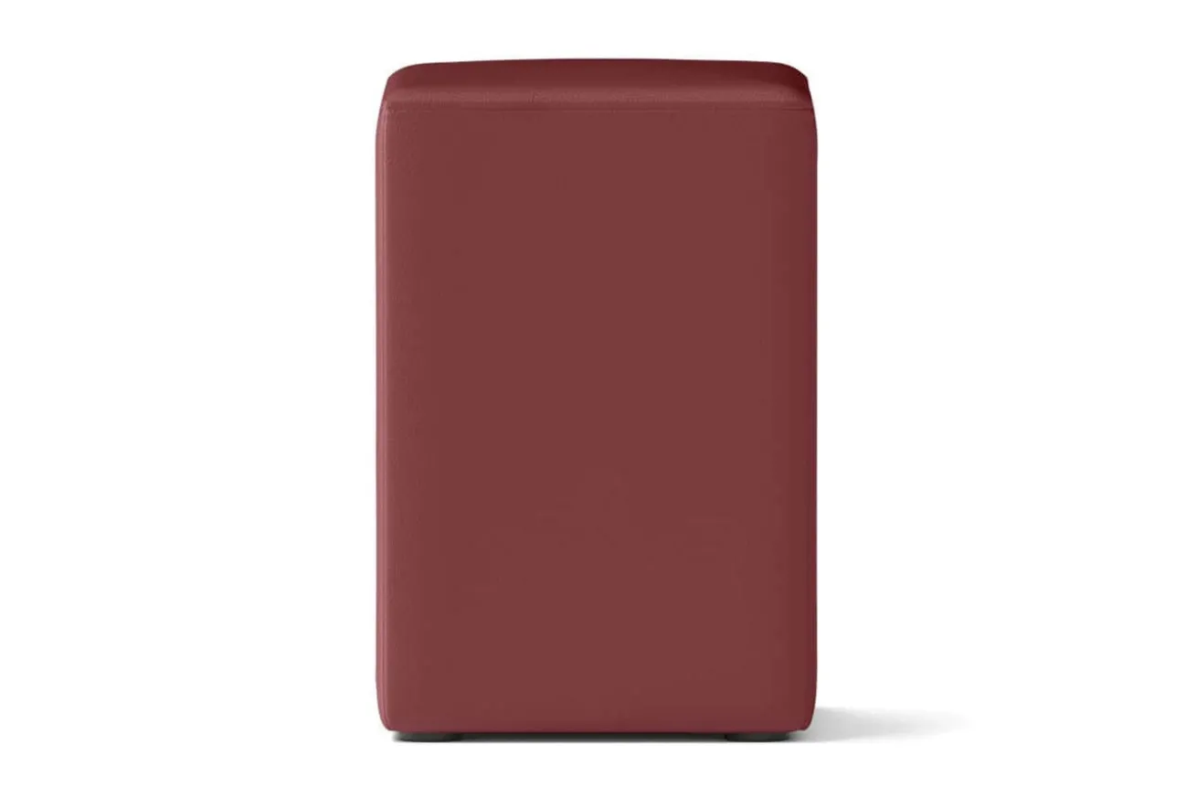 Sitzhocker Leder bordeaux