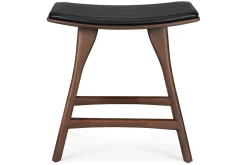 Sitzhocker Osso Teak gepolstert