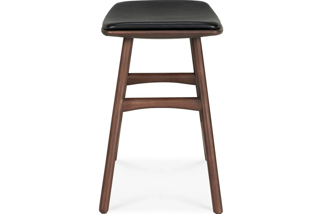 Sitzhocker Osso Teak gepolstert