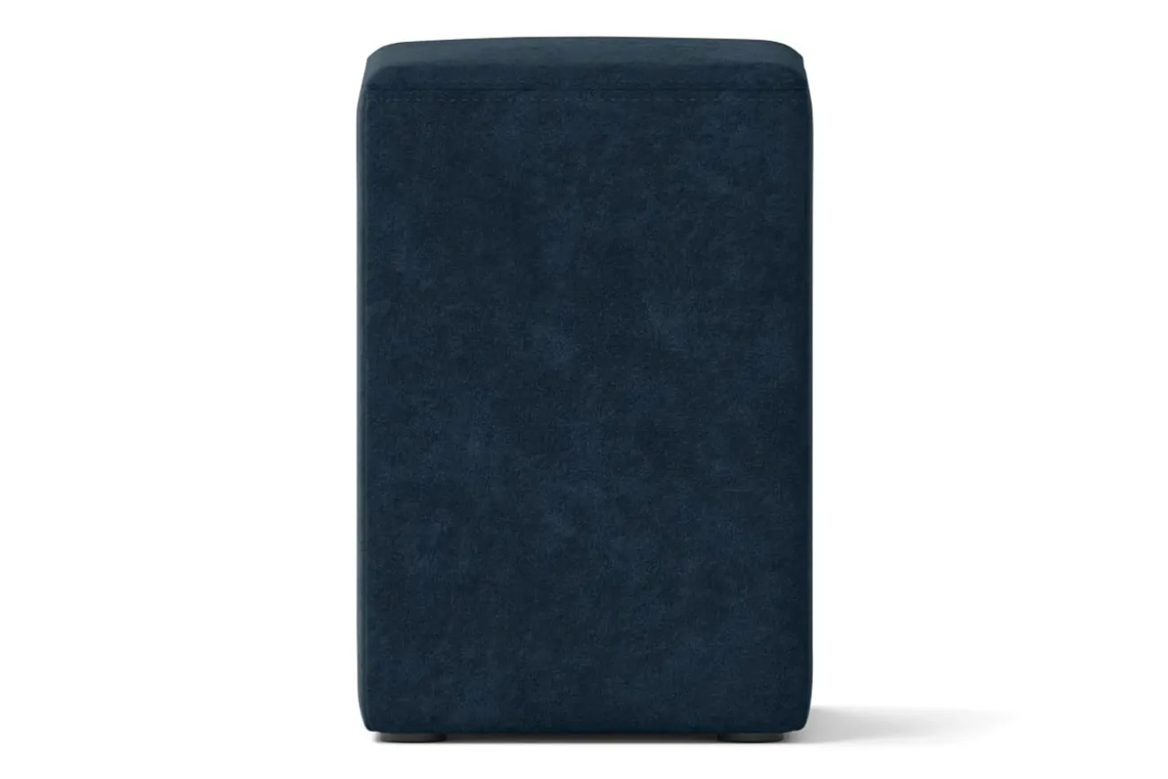 Sitzhocker Samt blau