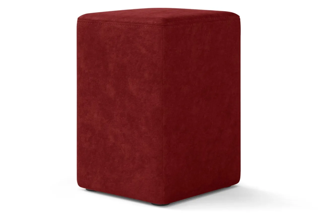 Sitzhocker Samt bordeaux