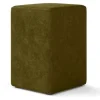 Sitzhocker Samt olive