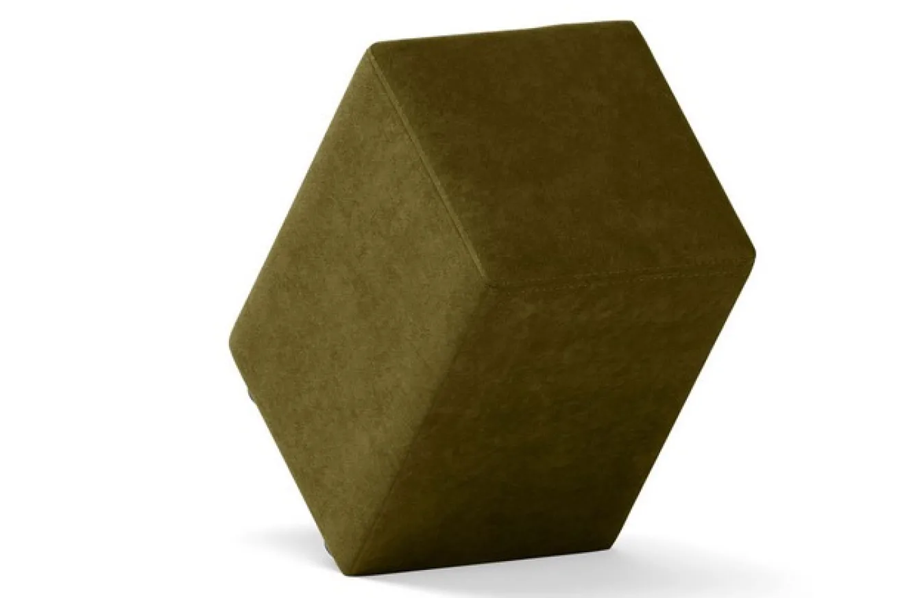 Sitzhocker Samt olive