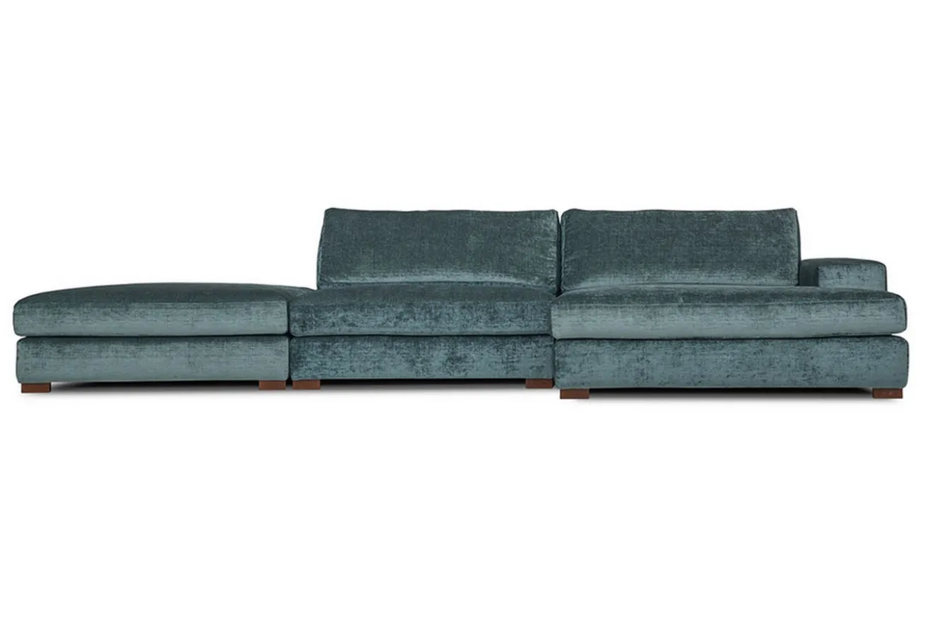 Sofakombination First Samt petrol