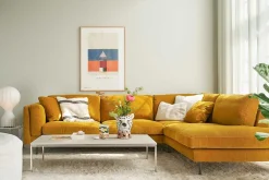 Sofa 3,5 Sitzer Sigrid Stoff dunkelgrau