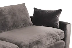 Sofa 4 Sitzer Stoff Veloursamt anthrazit