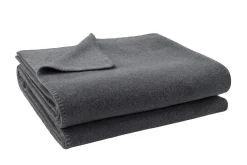 Soft-Fleece Decke 220 x 240 cm medium grau meliert