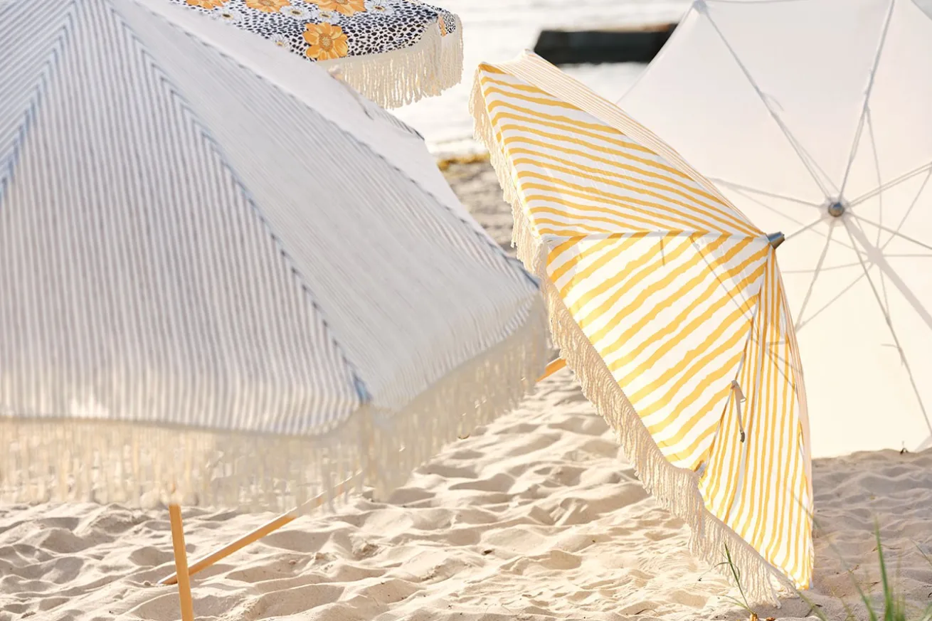 Sonnenschirm Gatsby gelb gestreift
