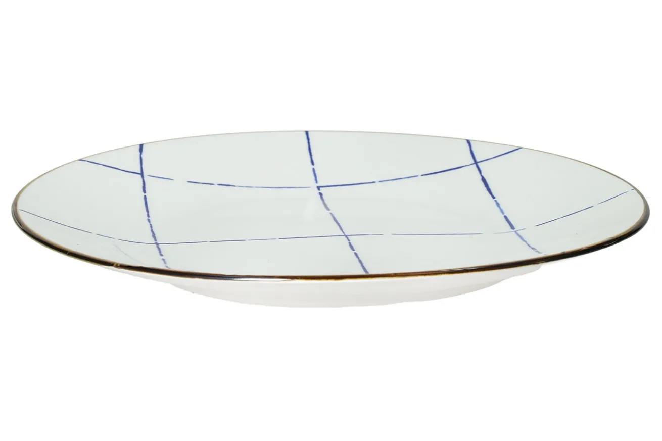 Speiseteller Anafi weiß blau D 27 cm