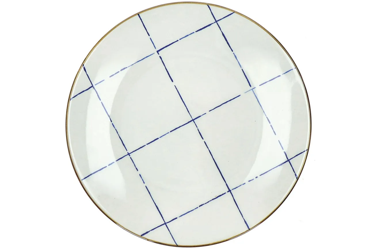 Speiseteller Anafi weiß blau D 27 cm
