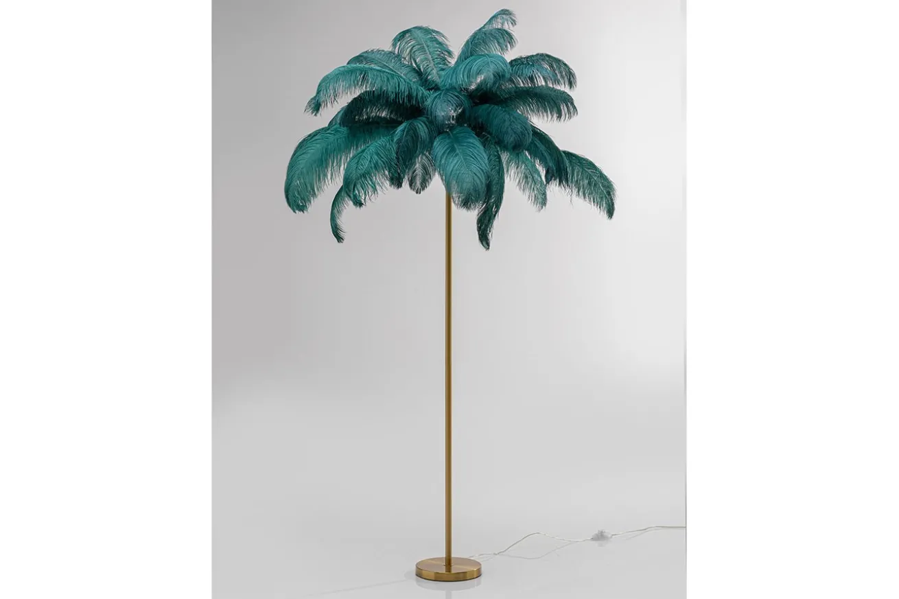 Stehlampe Feather Palm grün
