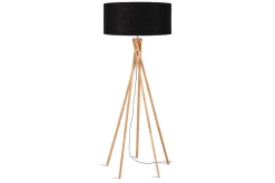 Stehlampe Kilimanjaro Bambus Textil schwarz