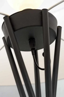 Stehlampe Lima schwarz natur H 170
