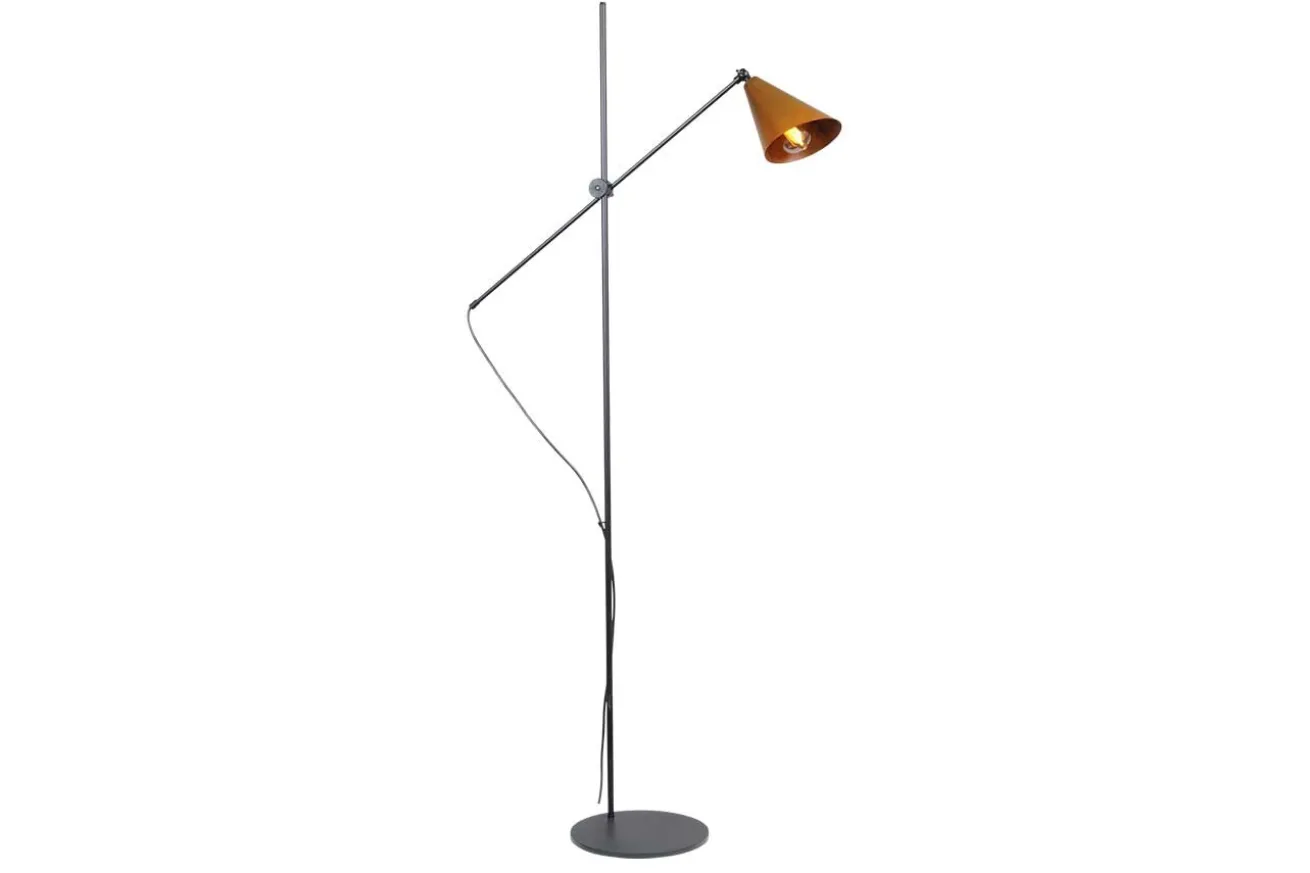 Stehlampe schwarz rost