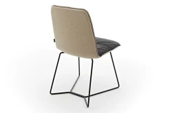 Stuhl Efendi Leder-Stoff Mix schwarz-sand Metallgestell standard