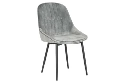 Stuhl JUL Samt Vintage grau
