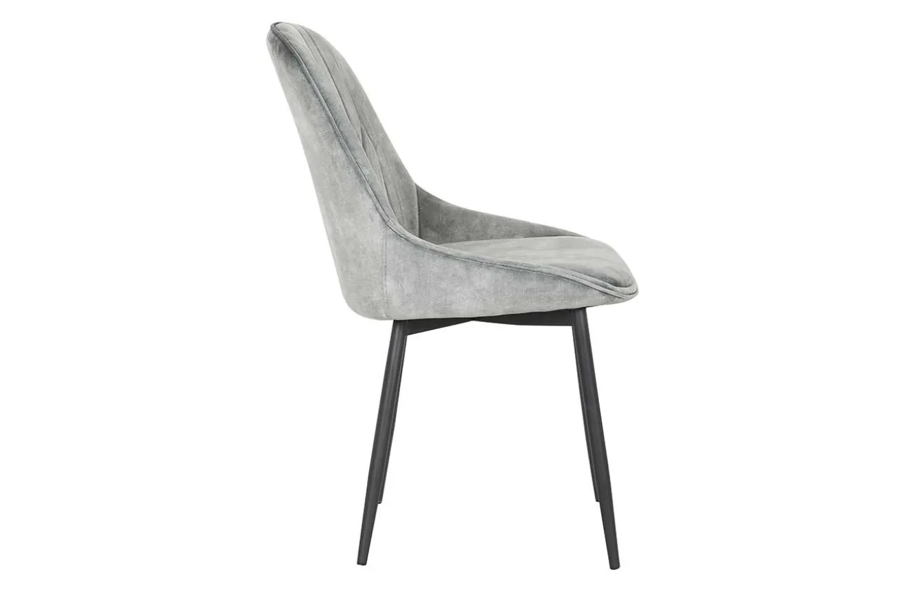 Stuhl JUL Samt Vintage grau