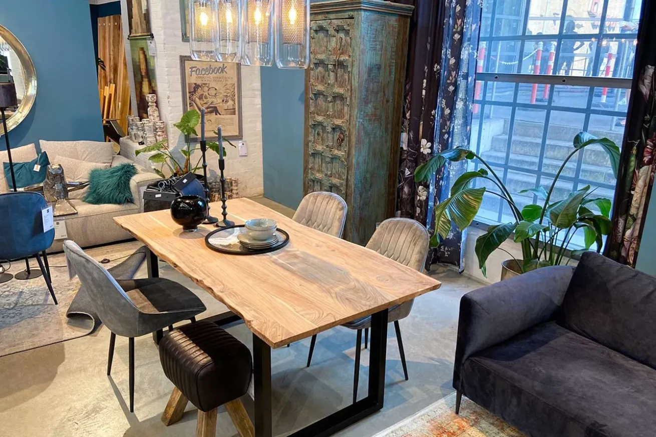 Stuhl JUL Samt Vintage grau