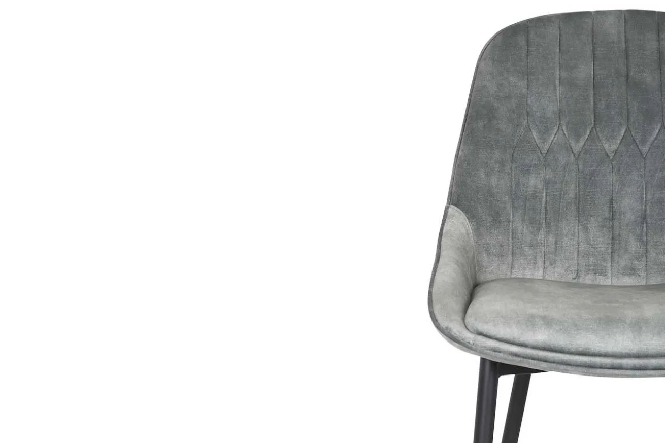 Stuhl JUL Samt Vintage grau