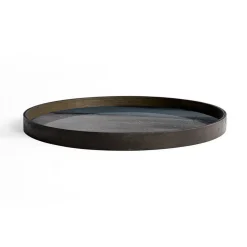 Tablett Notre Monde Graphite rund L