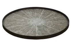 Tablett White Slice rund in braun grau D 92 cm