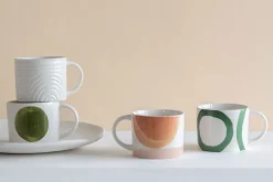 Tasse Tazza weiß-grün D 10,5 cm