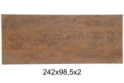 Teakholzplatte Antik 242x98x2
