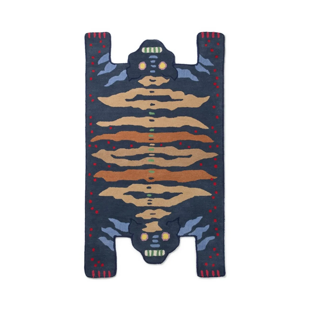 Teppich Soulmate Tiger Design blau medium