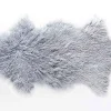 Tibetanisches Lammfell grau B 80 cm