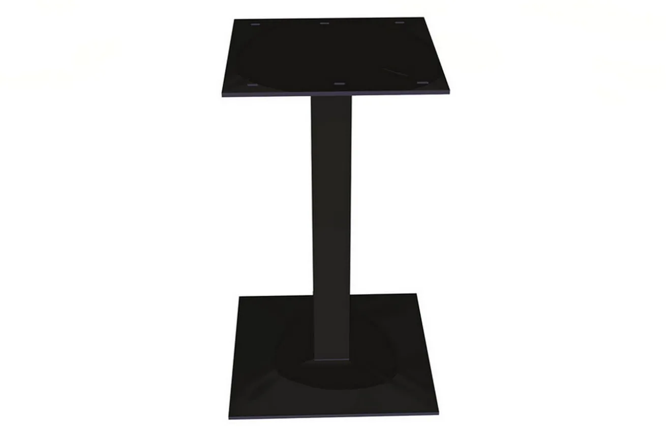 Tischbein Mittelfuß quadratisch Schwarzstahl 45