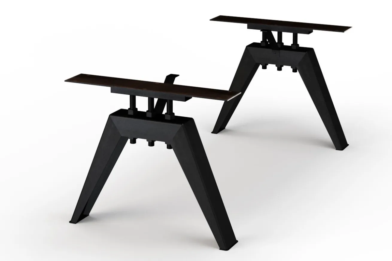 Tischbein Palermo Set Metall schwarz