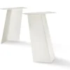 Tischbein Set Ari Stahl weiss 60