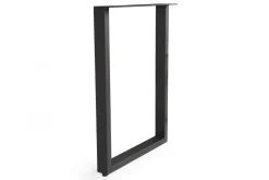 Tischbein U schwarz schmal 2er
