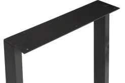 Tischbein U schwarz schmal 2er