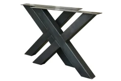 Tischgestell Cross Eisen schwarz 2-er Set Profil 10 10