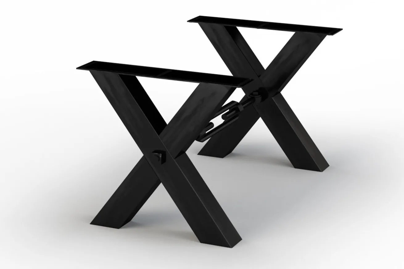 Tischgestell Kansas X-Form schwarz