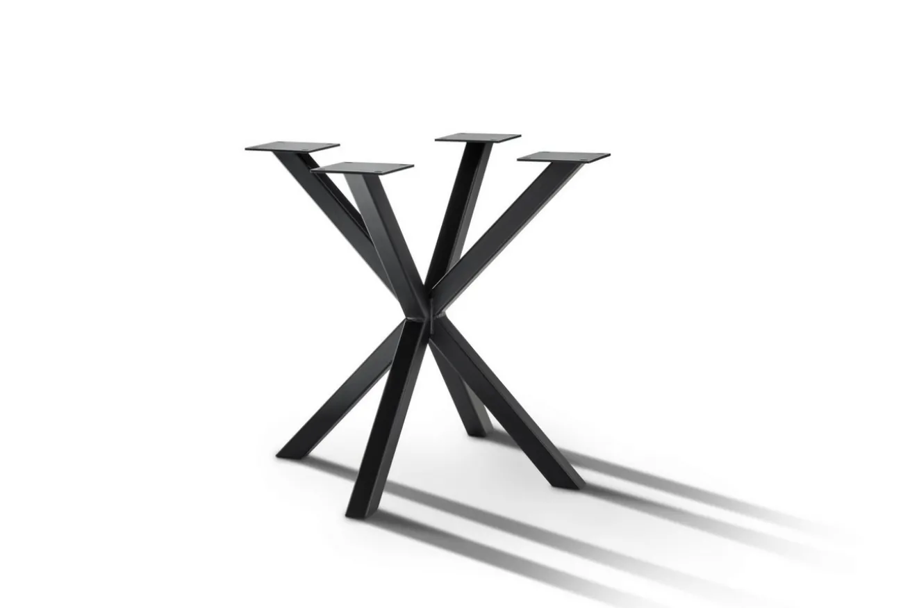 Tischgestell Spider 5x5 rund Metall schwarz matt